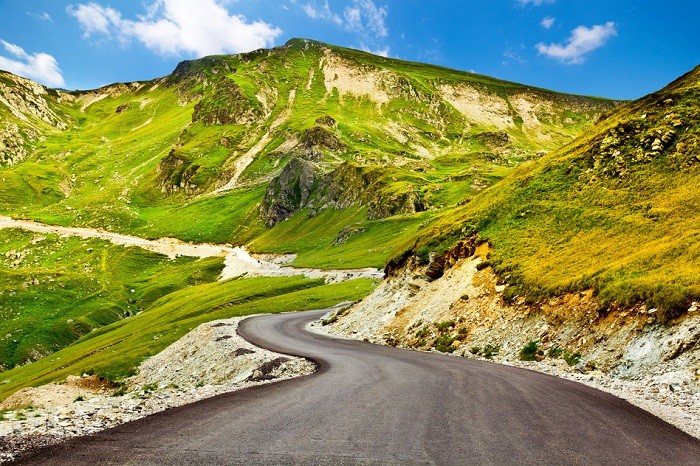 Transalpina winding road in Romania